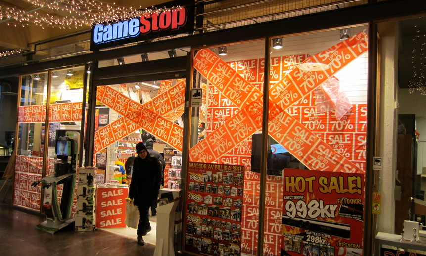 Акции GameStop беспричинно взлетели на с 20 до 350 Долларов США и расшатали американский рынок.